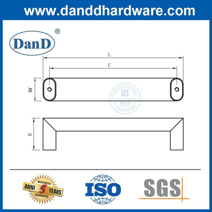 Küchenhardware zieht Edelstahlschrank-Hardware Pulls-DDFH040