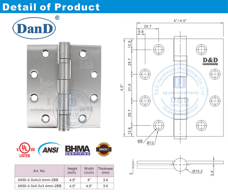 Au&szlig;en T&uuml;rscharnier 