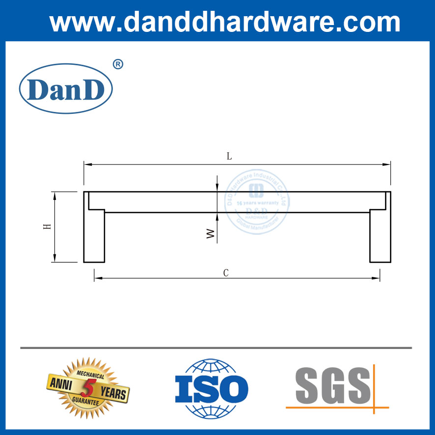 Edelstahlschrank-Hardware Küchenschrank Türgriffe-DDFH025