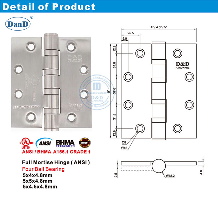 Feuerfestes T&uuml;rscharnier