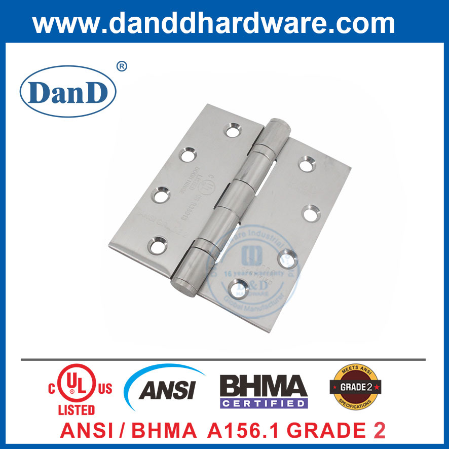 ANSI/BHMA Grad 2 Silber Außenscharnier mit UL Fire bewertet-DDSS001-Ansi-2-4.5x4x3.4