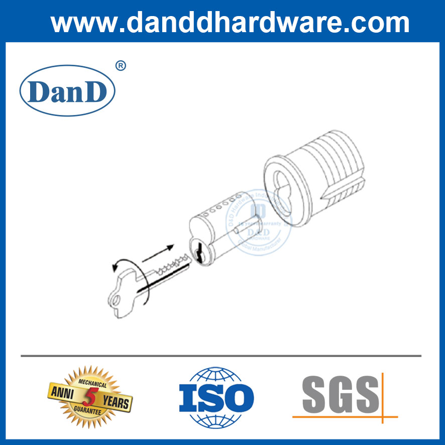 ANSI IC CORE Zylinder Feststoff Messing 6 Pin austauschbarer Kernzylinder-DDLC013