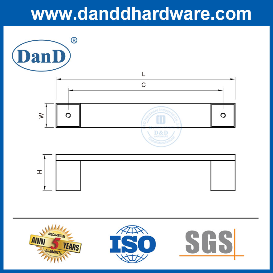 Edelstahlmöbel Hardware moderner Küchenschrank Handles-DDFH038
