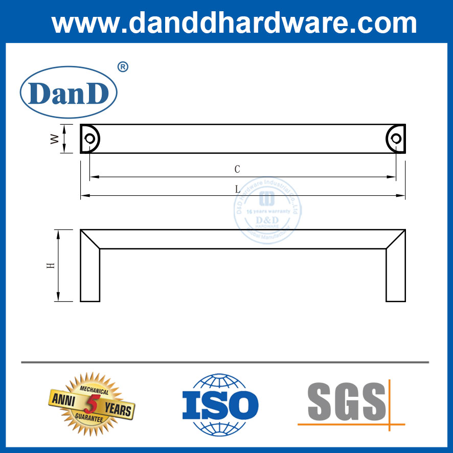 Küchenschränke umgehen Edelstahlmöbel Hardware Pulls-DDFH032