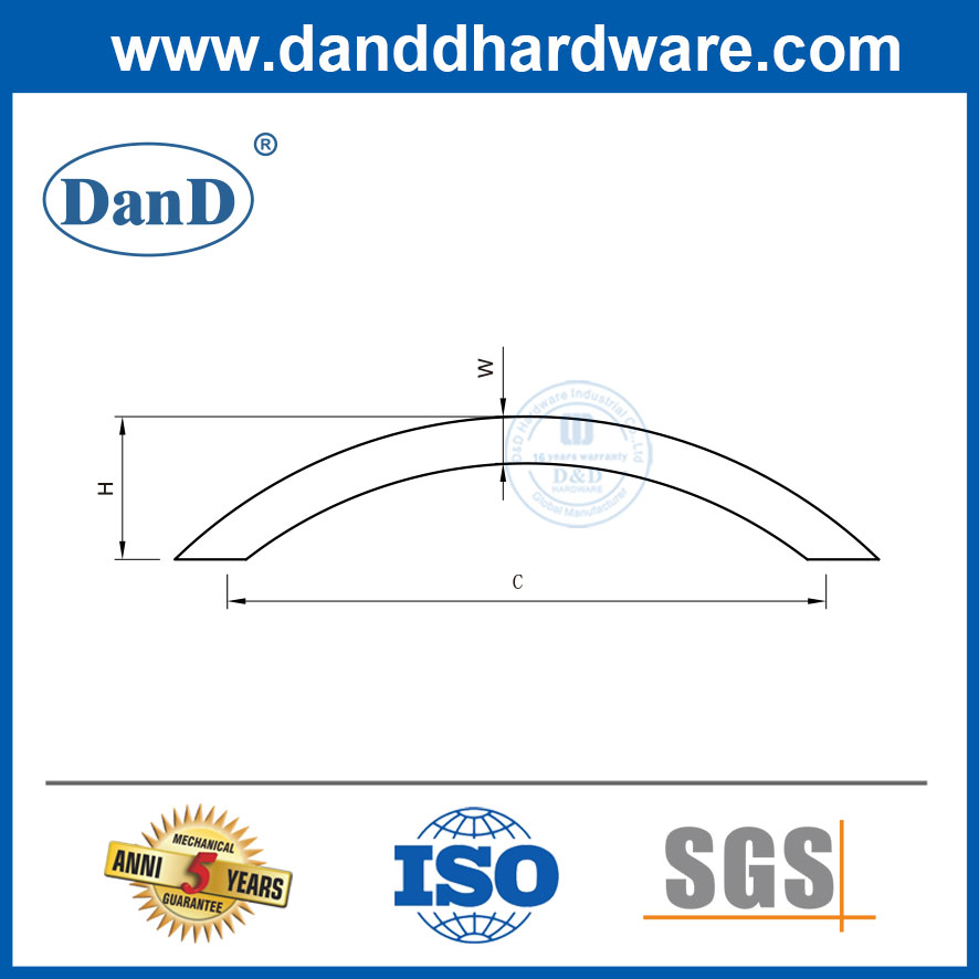 Moderne Edelstahl Küchentürgriffe Schrankschublade Pulls-DDFH022
