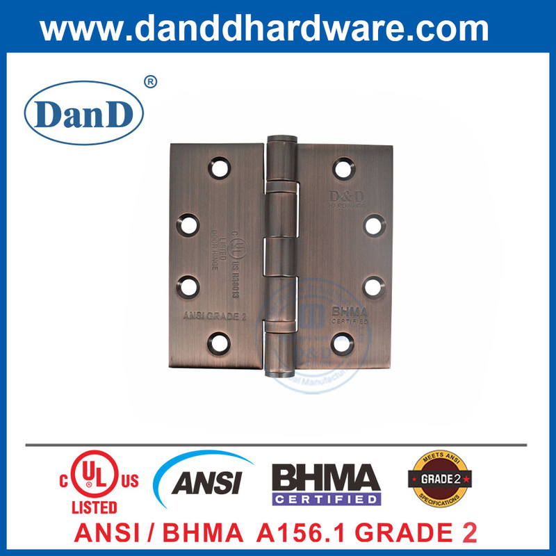 BHMA Grad 2 antike Kupfer kommerzielle Haustür SS Hinge-DDSS001-Ansi-2-4.5x4.5x3.4