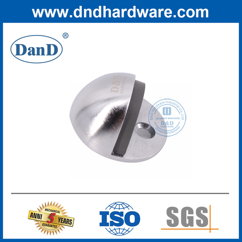 Zinklegierung Satin Chrom Half Moon Türstopper Außen Tür Stopp-DDDS005