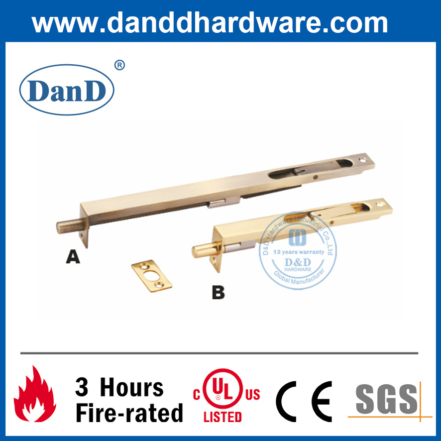 Gold Messing Verdeckter Flush-Türschraube für Vordertür-DDDB002