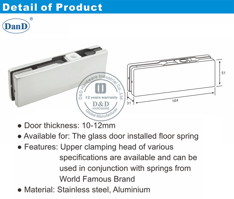 304 Grade Bottom Patch Anpassungs-D und D-Hardware und D-Hardware
