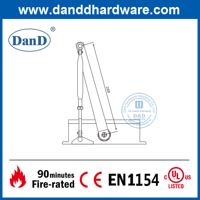 CE EN1154 Automatische Einstellung Halten Sie die offene Feuertür näher-dddc016