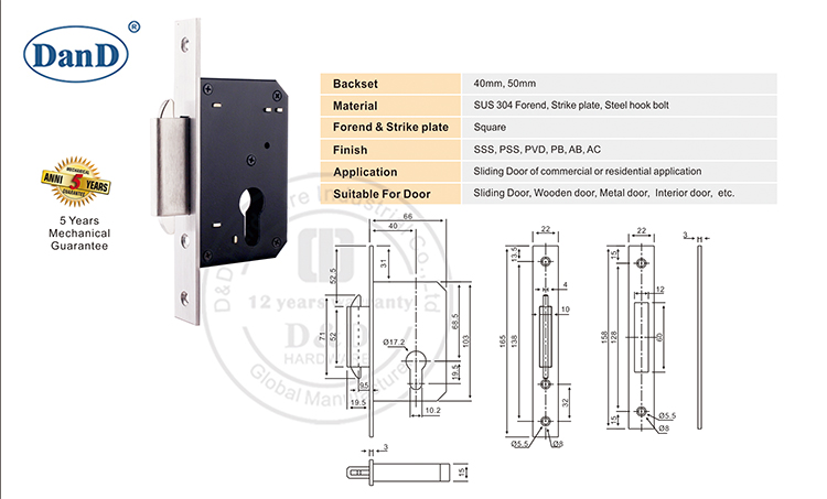 Doppelhaken Body-D und D-Hardware