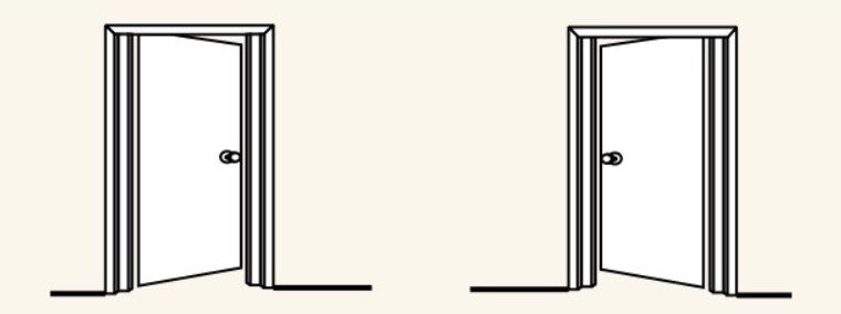 So w&auml;hlen Sie die T&uuml;rhardware von linksh&auml;ndigen oder rechtsh&auml;ndigen H und D-Hardware aus