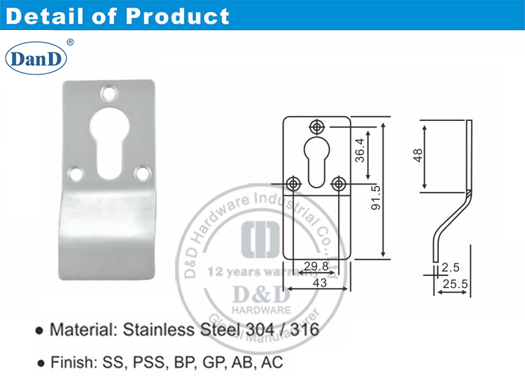 Grade304 T&uuml;rpull-D- und D-Hardware