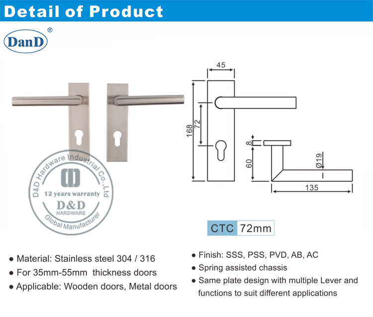 Fester T&uuml;rgriff mit Teller-D und D-Hardware
