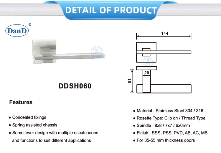 Quadratischer T&uuml;rgriff