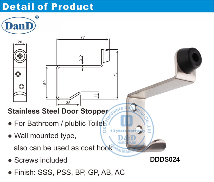 T&uuml;rstopper mit Kleiderhaken