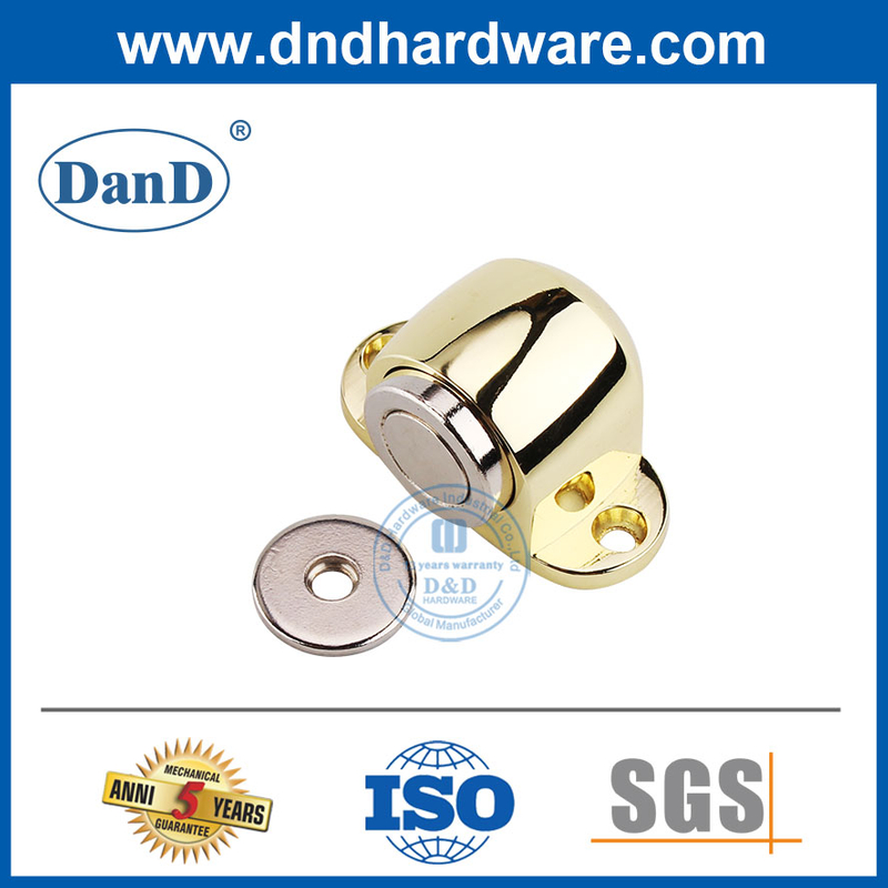 Zink Legierungstürbodenmontage Sicherheitsstopp Polished Messing Gold Magnetetür Halter-DDDS031