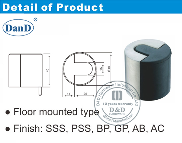 Sicherheitst&uuml;r Stopper-D- und D-Hardware