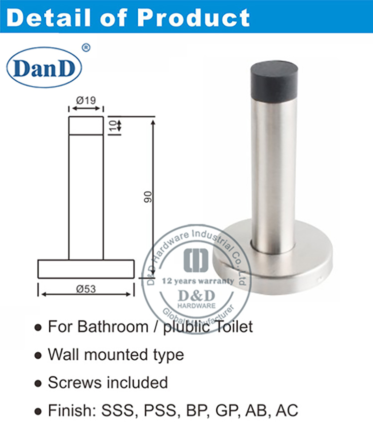 Verschiedene Arten von T&uuml;rstoppers-D- und D-Hardware