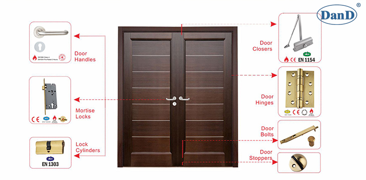 Flecken Sie Messing-T&uuml;r-Hardware-D- und D-Hardware flecken
