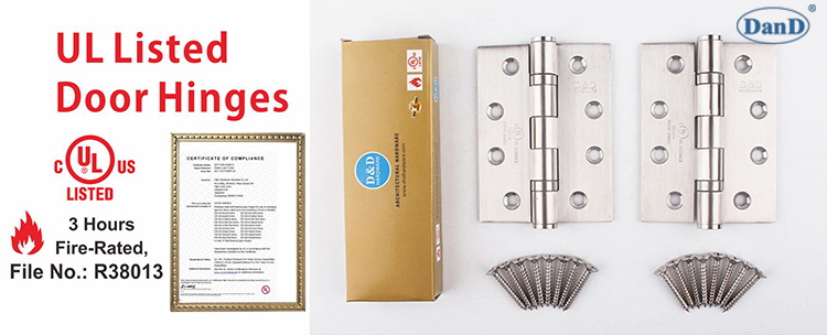 02 UL Listete 10C-T&uuml;rscharnier-D- und D-Hardware aufgelistet