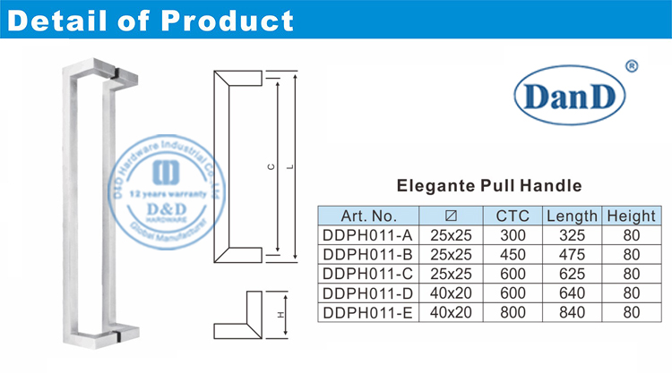 Glast&uuml;r Pull Griffe-D &nbsp; und <BRBR> D <BRBR> Hardware