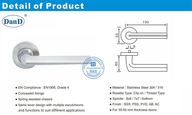 Kommerzielle Durchgangst&uuml;rhebel-D und D-Hardware
