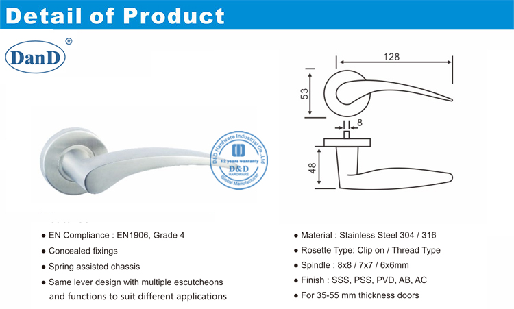 Au&szlig;ent&uuml;rhebel mit Lock-D und D-Hardware
