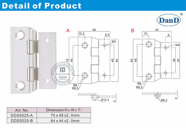 DDSLABORATIONS-HINGEN-D- und D-Hardware