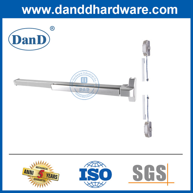 2 Point Lock Panic Stange Ausgangsgerät Edelstahl- und Aluminium-Türscheibe-DDPD304