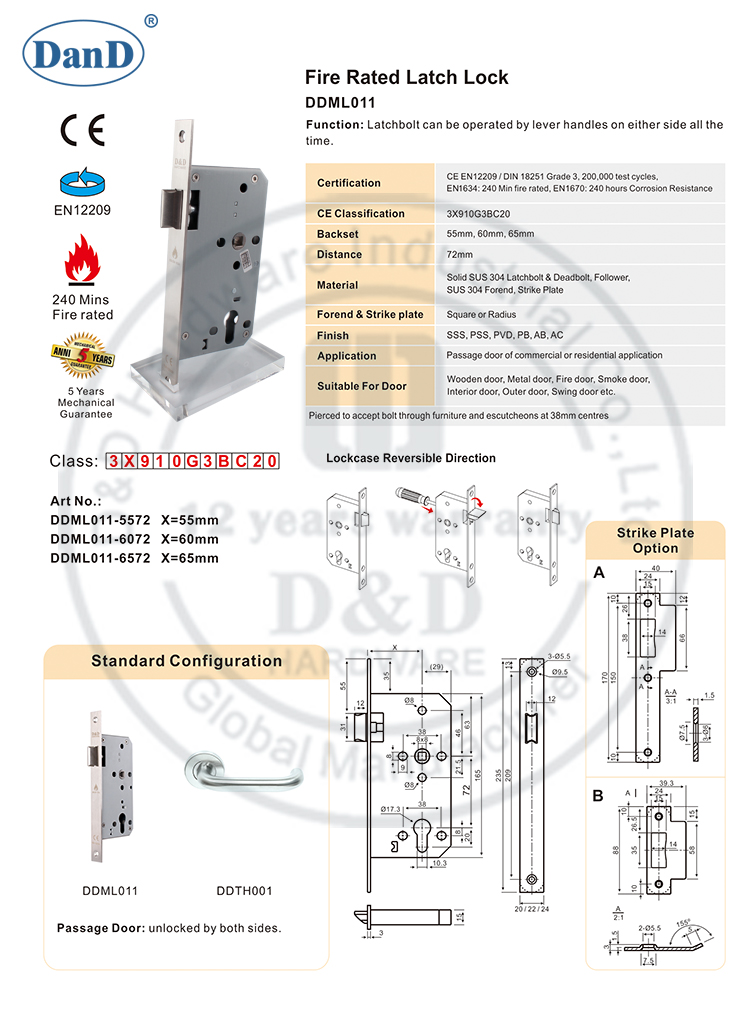 Verriegeln Sie Latch-D und D-Hardware