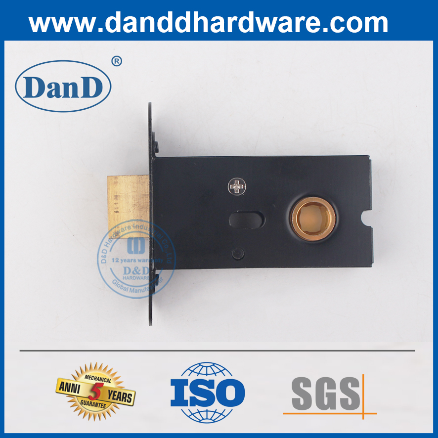Solid Messing Black Round Forend Badezimmer Deadbolt-DDML032