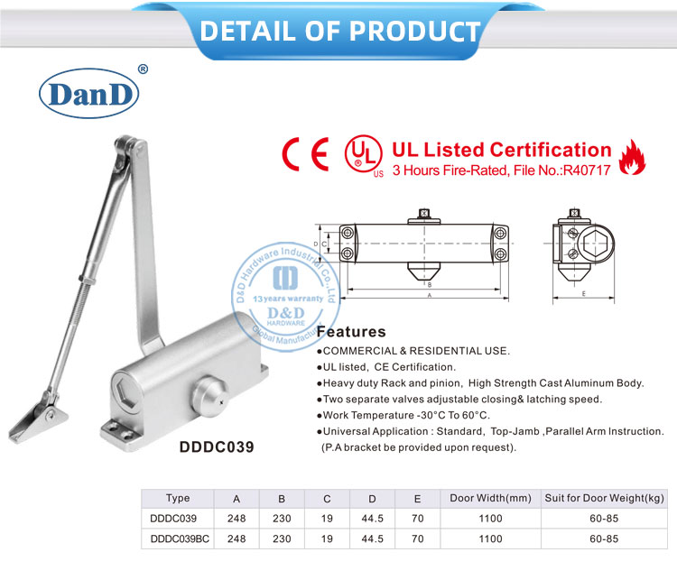 Einstellung der kommerziellen T&uuml;r n&auml;her einstellen