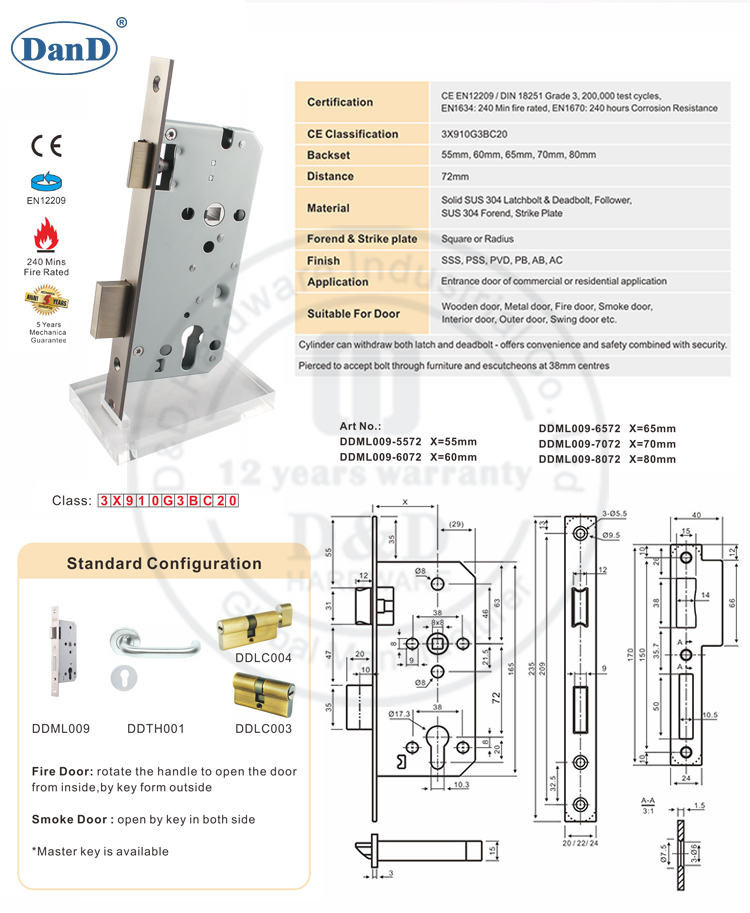 Europ&auml;ische antike Messing-Lock-D- und D-Hardware