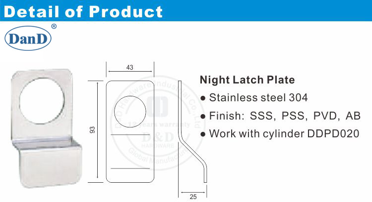 Latch-Platte mit Keyhole-D und D-Hardware