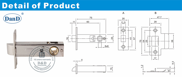 Mutise Door Lock-D und D Hardware