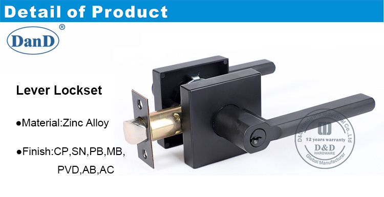 Quadrat-Typhebel-Lock-DDLK087-D und D-Hardware