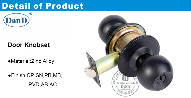 T&uuml;rgriff Tubular Lock-DDLK037-D und D Hardware