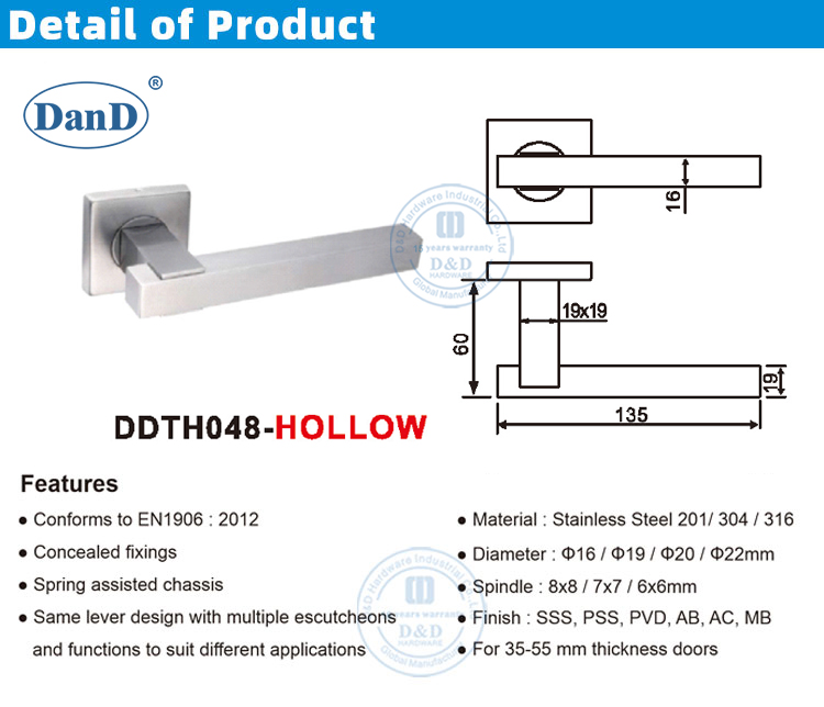 Quadratgriffe f&uuml;r T&uuml;ren