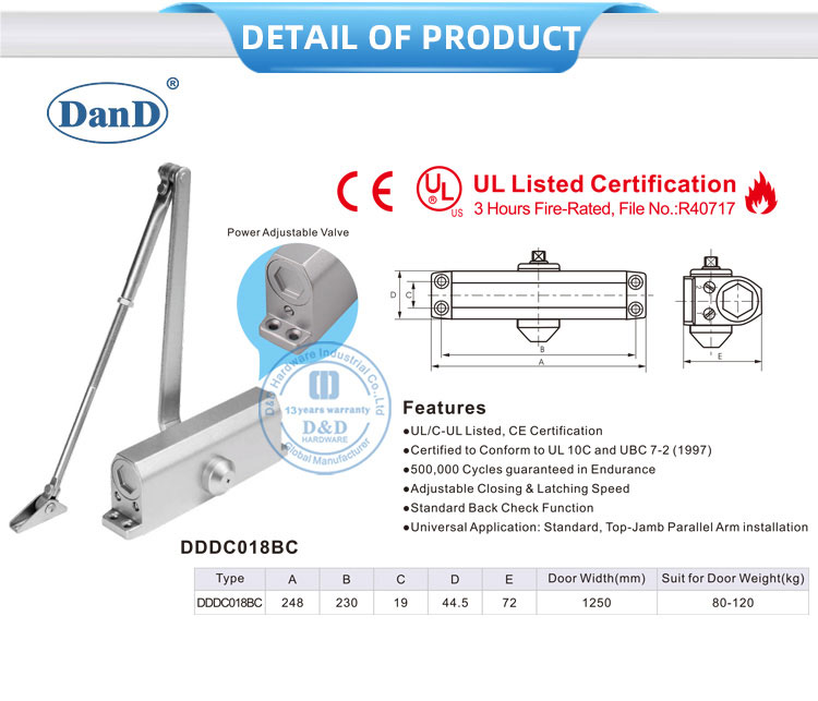 Oberfl&auml;chenmontierte T&uuml;r n&auml;her