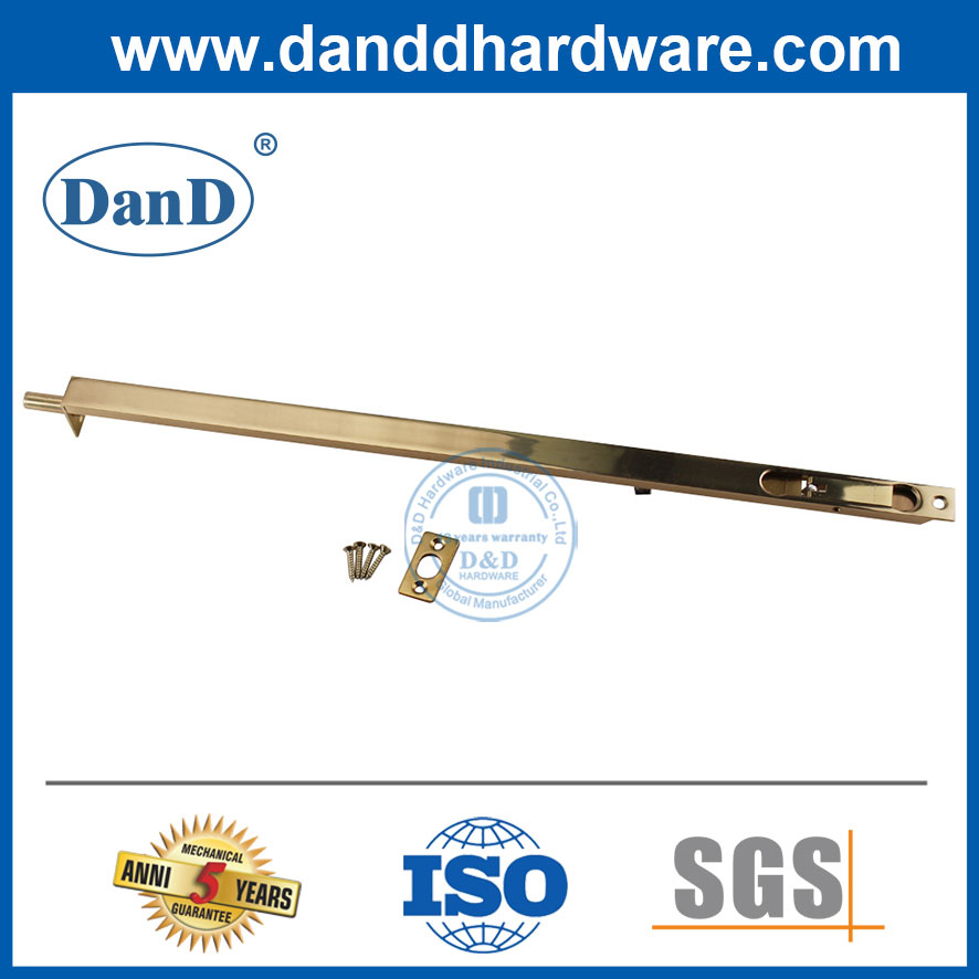 Gold Messing versteckte Spülentürschraube für die Haustür-DDB002