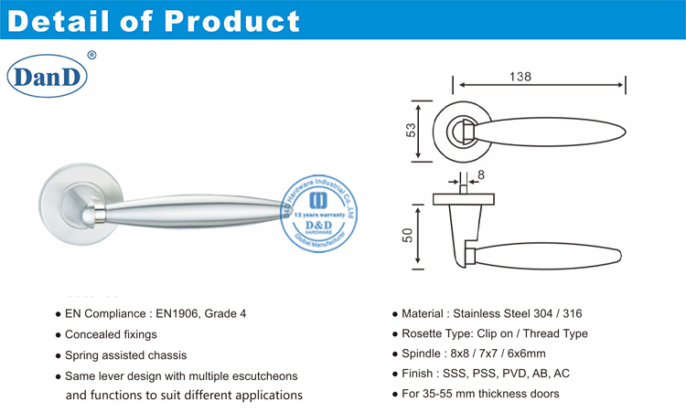Passage-Griff-D und D-Hardware
