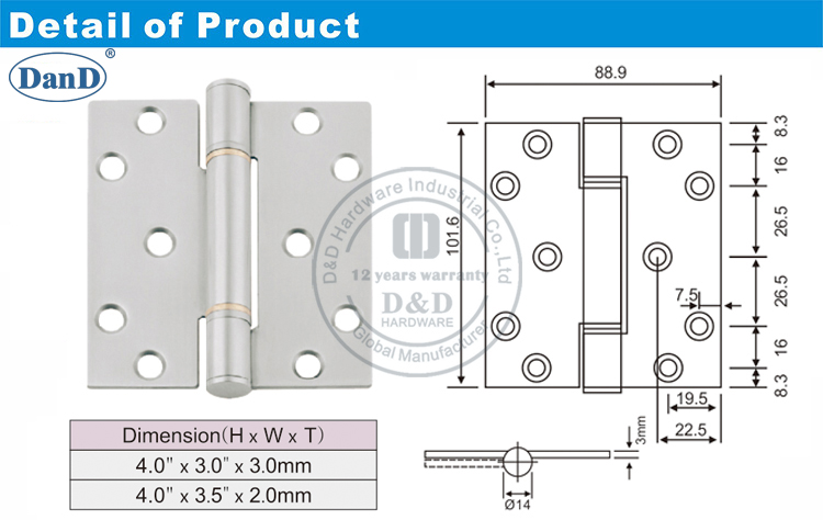 SS 3-Kn&ouml;chel-Doppelwaschmaschinen Scharnier-D und D-Hardware