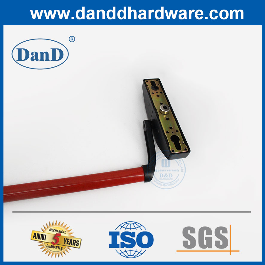 Handelsausgangsgerät Panikstange Stahl rot schwarz Außen Panikausgangsgerät DDPD036