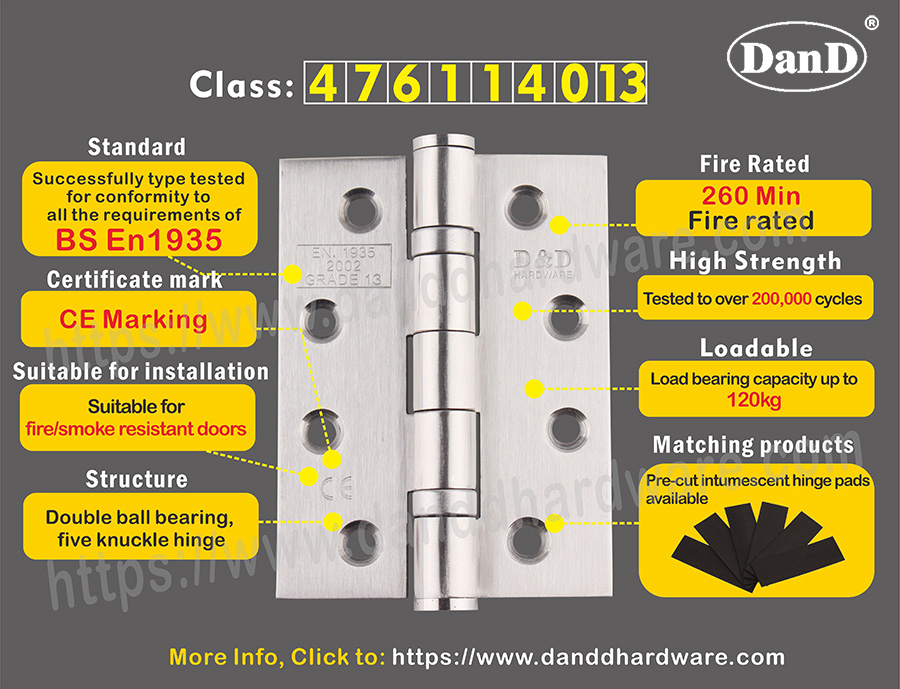 CE-Scharnier f&uuml;r feuerfeste T&uuml;r- und D-Hardware