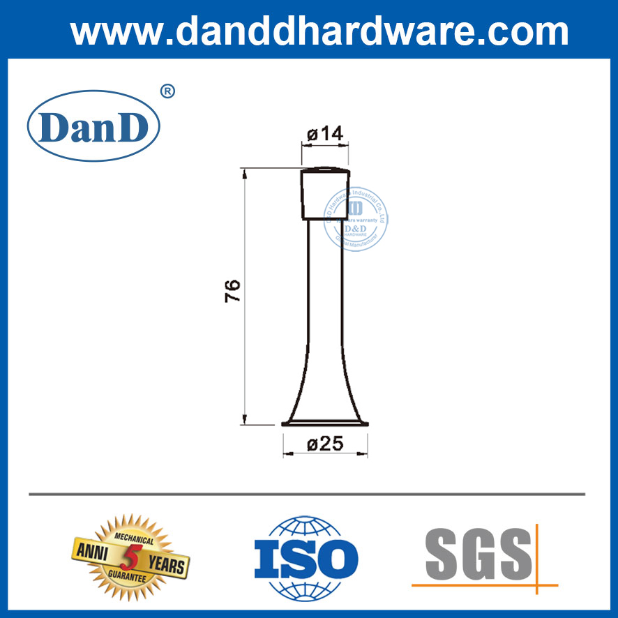 Hotel Türstation Zinklegierung Edelstahl Spring Tür Stopper Wandschutz-DDDS054