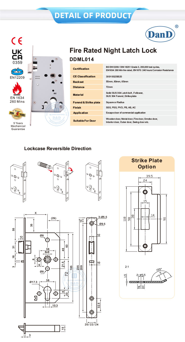 Vordert&uuml;r -Sicherheitsschloss
