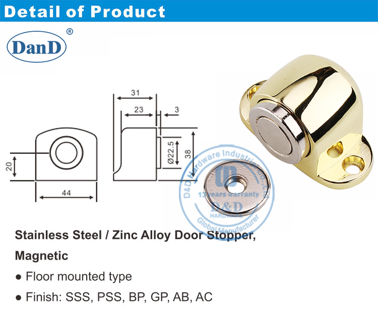 Polierter Messingent&uuml;rhalter