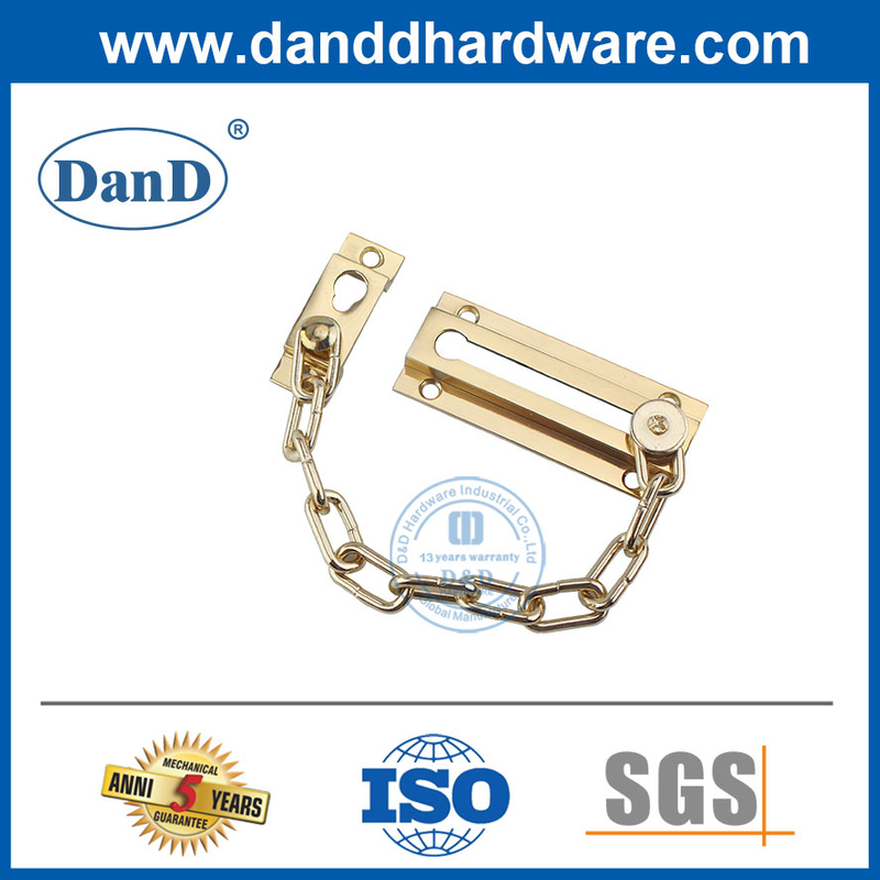 Messing Tür Sicherheitskette Polished Messing Door Locks Kette für Metall-Tür-DDG005