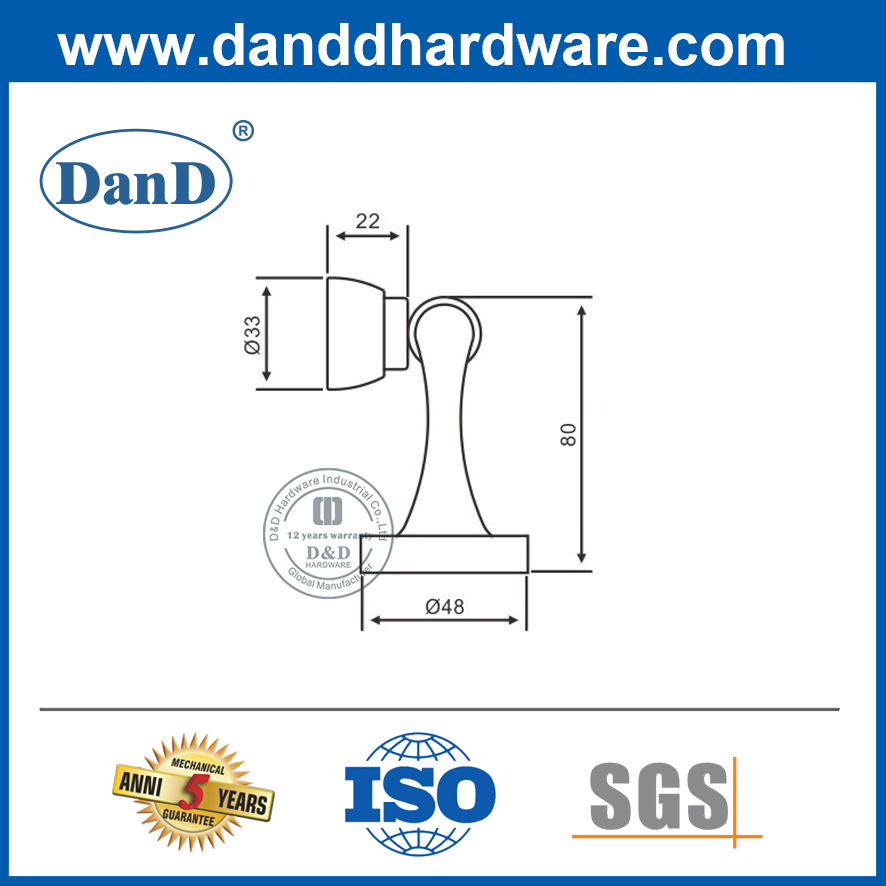 Edelstahlwandmagnetür Stopper-DDDS028